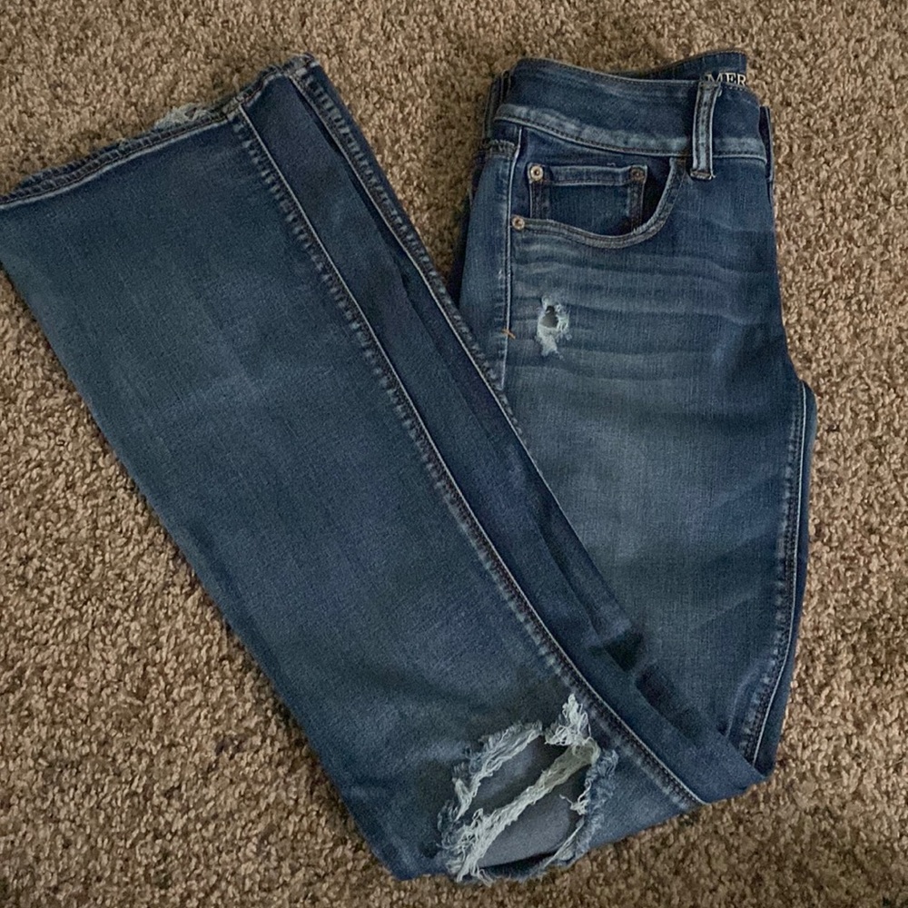 American eagle bootcut jeans, lower rise